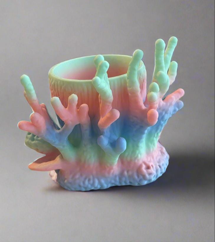 Under the Sea Planter: Ocean Beach Theme Planter 3d Printed