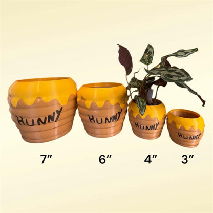 Winnie the Pooh Honey Pot PLA Planter with Drip Tray