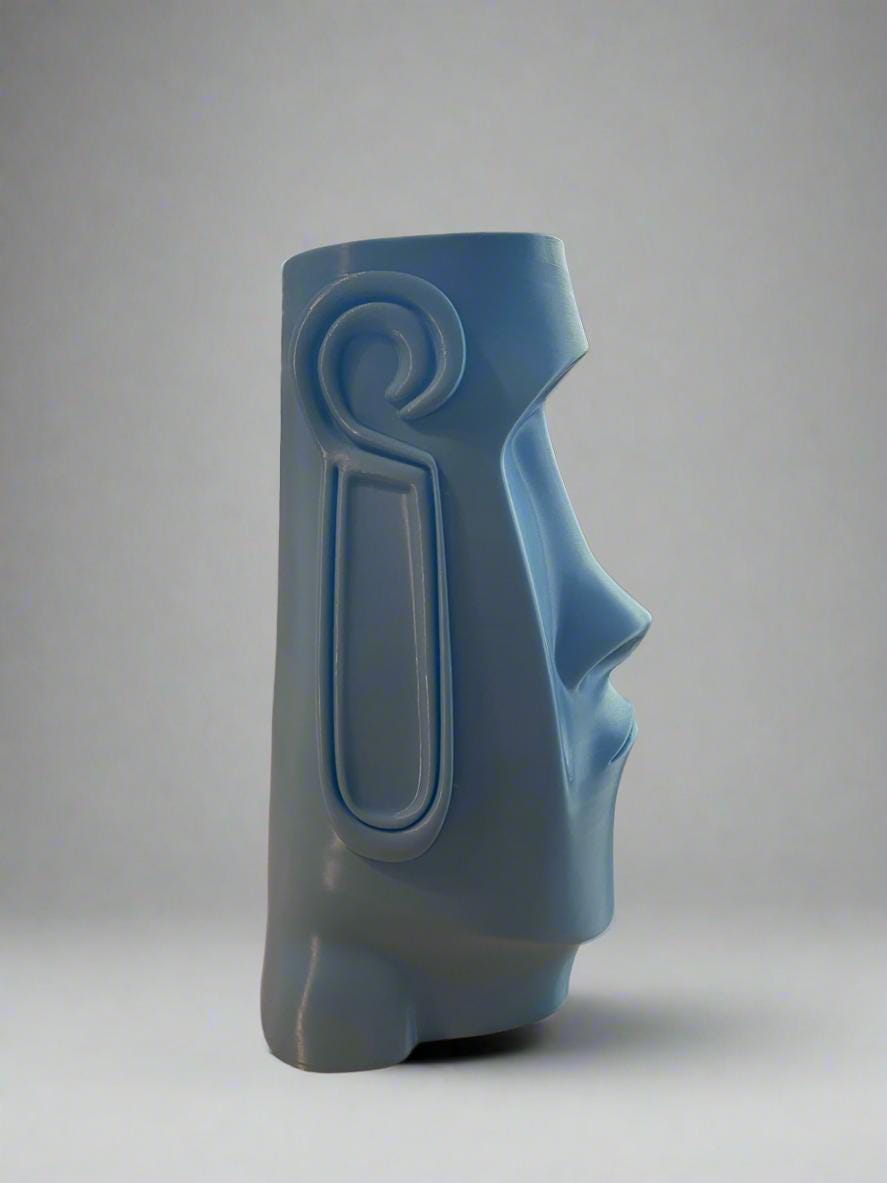 Easter Island Moai Planter: 3D Printed Stone Head Pot