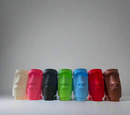 Easter Island Moai Planter: 3D Printed Stone Head Pot