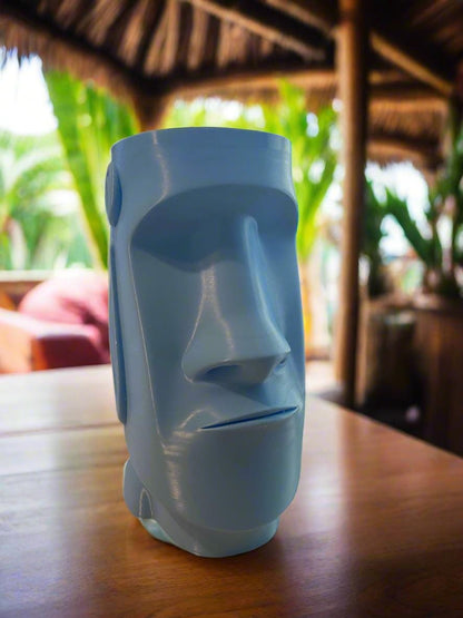Easter Island Moai Planter: 3D Printed Stone Head Pot