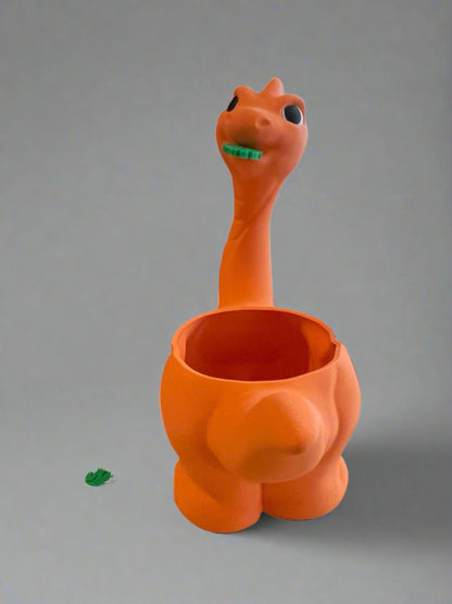 Brontosaurus Dinosaur Planter: 3D Printed Dino Plant Pot