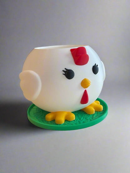 Chicken Planter with Drip Tray