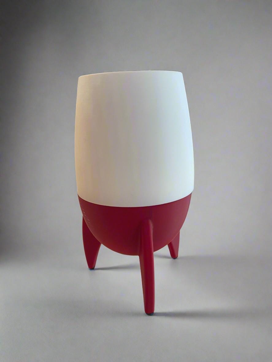 3D Printed Rocket Ship Planter Pot: Sci-Fi Space Decor