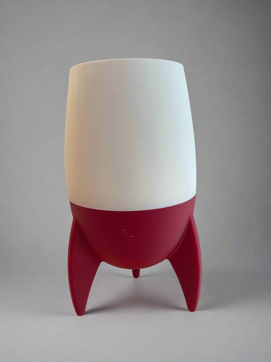 3D Printed Rocket Ship Planter Pot: Sci-Fi Space Decor