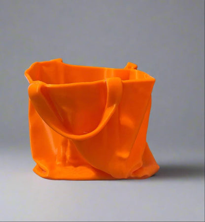 Tote Bag Planter Pot: 3D Printed PLA Indoor Planter