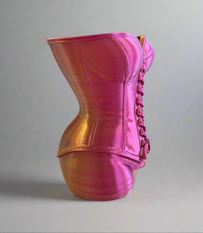 Curvaceous Corset Planter: 3D Printed Sculpture, Eco-Friendly PLA
