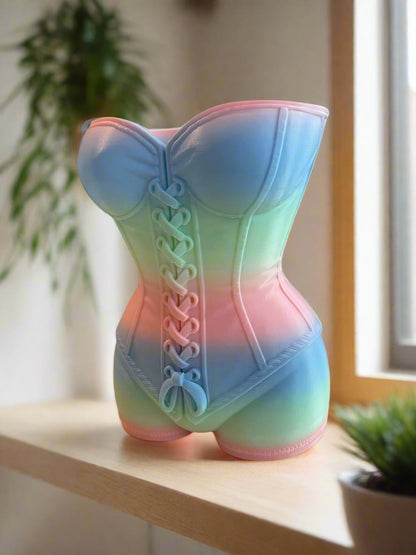 Curvaceous Corset Planter: 3D Printed Sculpture, Eco-Friendly PLA