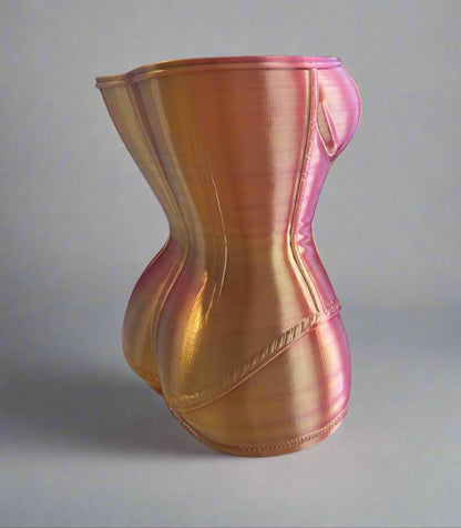 Curvaceous Corset Planter: 3D Printed Sculpture, Eco-Friendly PLA