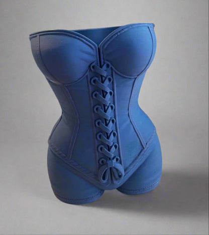 Curvaceous Corset Planter: 3D Printed Sculpture, Eco-Friendly PLA
