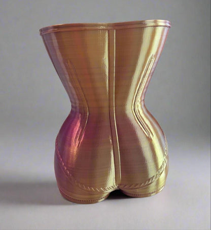 Curvaceous Corset Planter: 3D Printed Sculpture, Eco-Friendly PLA