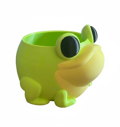 Toadally Green Frog Planter