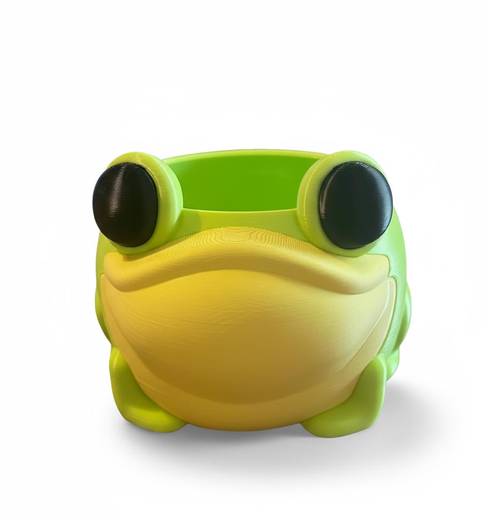 Toadally Green Frog Planter